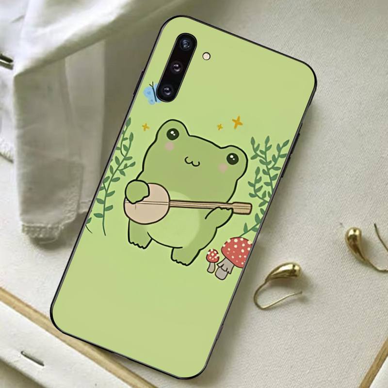 Zabawne etui na telefon z żabą dla Samsunga A51 A30s A52 A71 A12 dla Huawei Honor 10i dla OPPO vivo Y11 pokrowiec