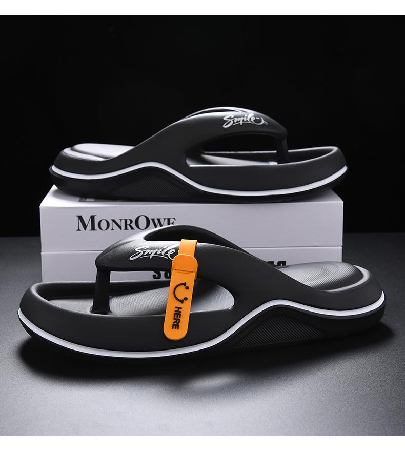 

Шлепанцы мужские летние из ЭВА с мягкой подошвой, тапочки для мужчин, уличная повседневная пляжная обувь, домашние нескользящие шлепанцы для ванной 45 чёрный