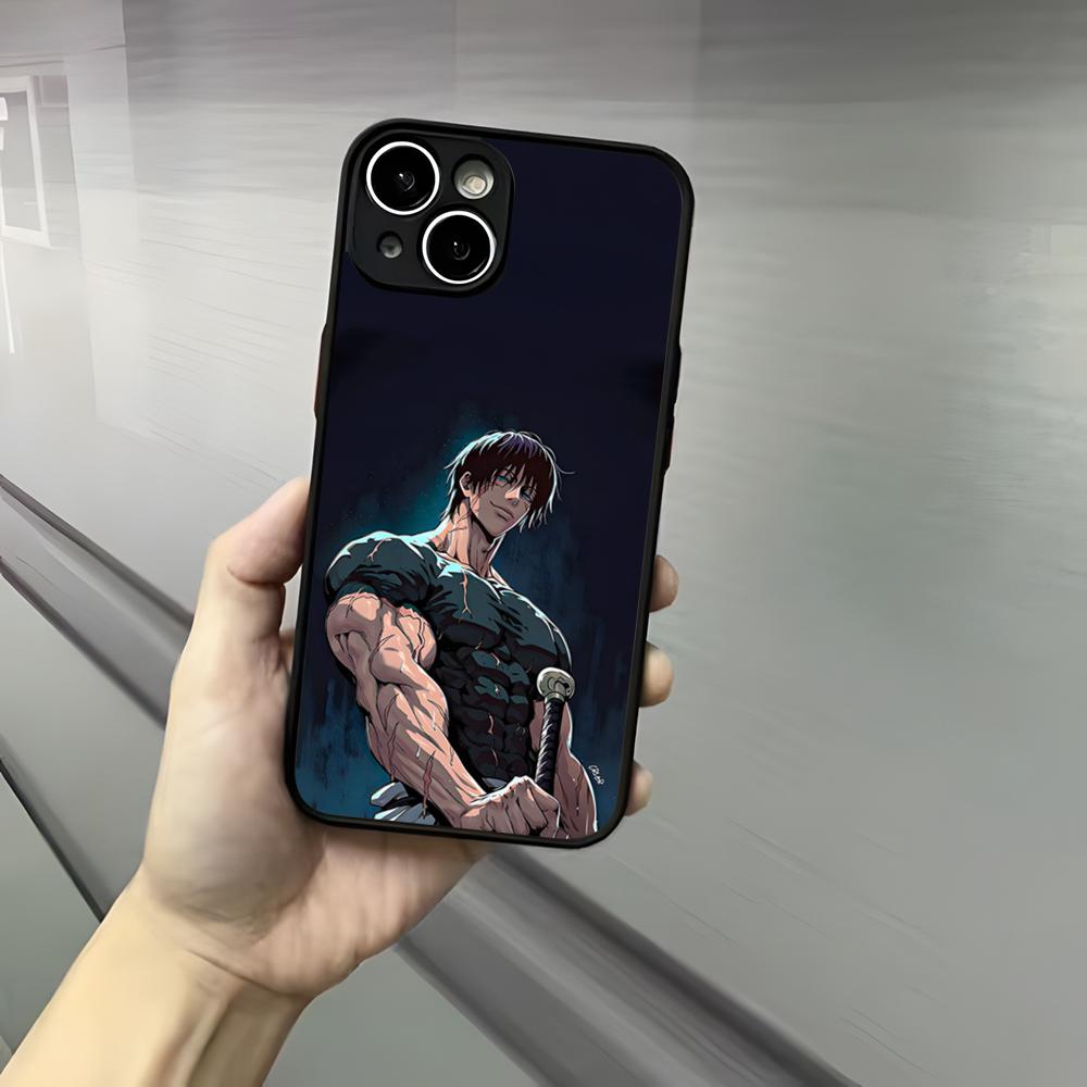 Toji Fushiguro Jujutsu K-Kaisen Phone Case For Iphone 17 16 15 14 13 12 Pro Max Xr Air Plus Skin Feel Black Hard Shell Cover