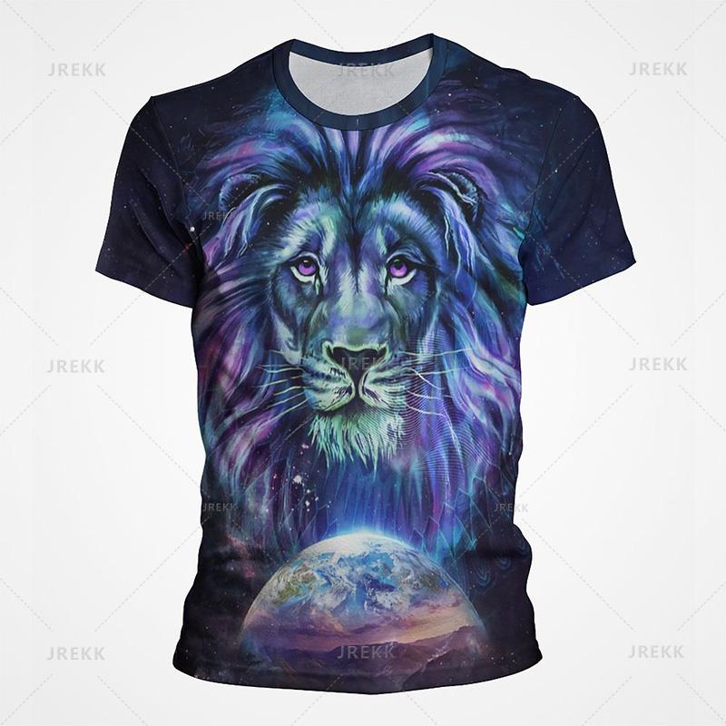 Funny Animal Lion 3D Printed T-Shirt For Men Women Fashion Casual Cool Graphic