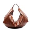Vintage große Kapazität Umhängetasche weiches Leder Damen einfarbig Crossbody Tote Bag