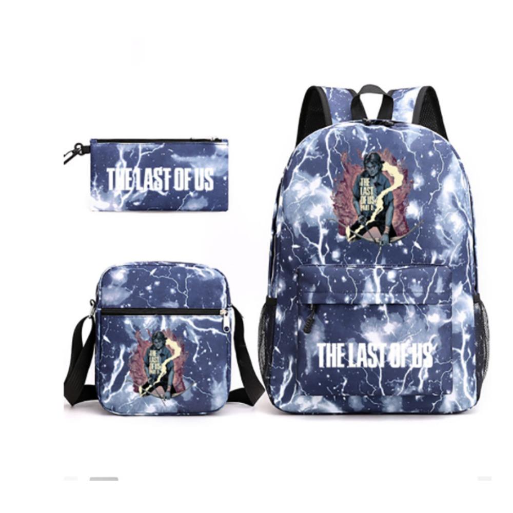 2023 Film and Television Peripheral Printed School Bag 3-piece Casual Pencil Bag Shoulder Bag Double Shoulder Back