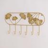 Ginkgo Leaf Key Holder Iron Art Wall Hooks Home Supplies Metal Coat Hooks  Door Back