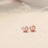 Natural Freshwater Pearl Sterling Silver Stud Earrings - Women's Simple and Versatile Jewelry
