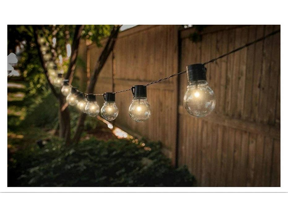 Waterproof LED Solar G40 Globe String Lights, Retro Tungsten Filament Bulbs for Outdoor Camping Atmosphere
