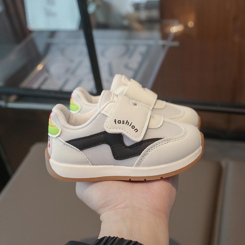 

Spring Toddler Shoes: Non-Slip, Soft Sole, Double Mesh Sports Casuals for Ages 1-6.5 19 чорний
