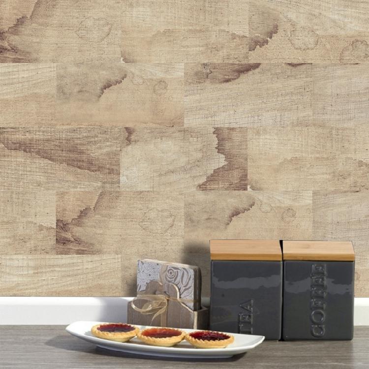 Tile Covering Easy To Stick Tile Decoration 9pcs for Kitchen or Bathroom Easy To Clean and Remove Wood Grained Finish