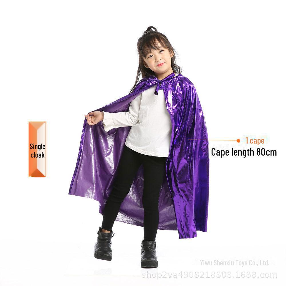 

Детский плащ принцессы и короля на Хэллоуин - 80 см, ярко-золотой и серебряный One Size