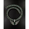 Light Luxury Niche Men's and Women's Fashionable Angel Wing Pendant, Ins, Wing Pendant, Emerald, Hip-hop, Rock Sugar Cuban Chain