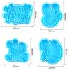 4 sztuk Cookie Stamp foremka do ciastek 3D Cookie tłok Cutter DIY forma do pieczenia wielkanocny królik foremki do ciastek na narzędzia kuchenne