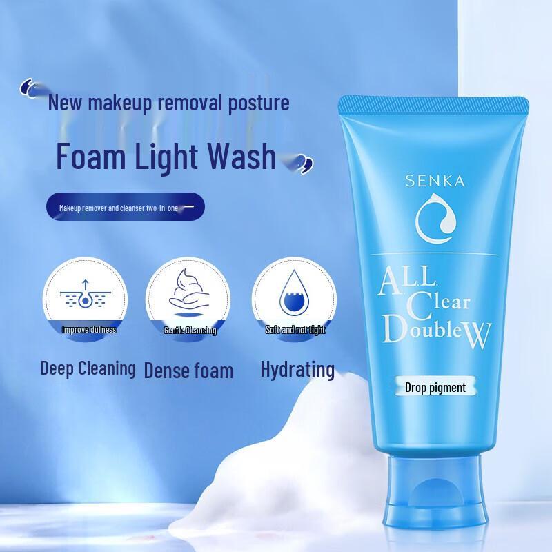 

Senka Silk Foam Makeup Remover Facial Cleanser 120g (2-Pack)