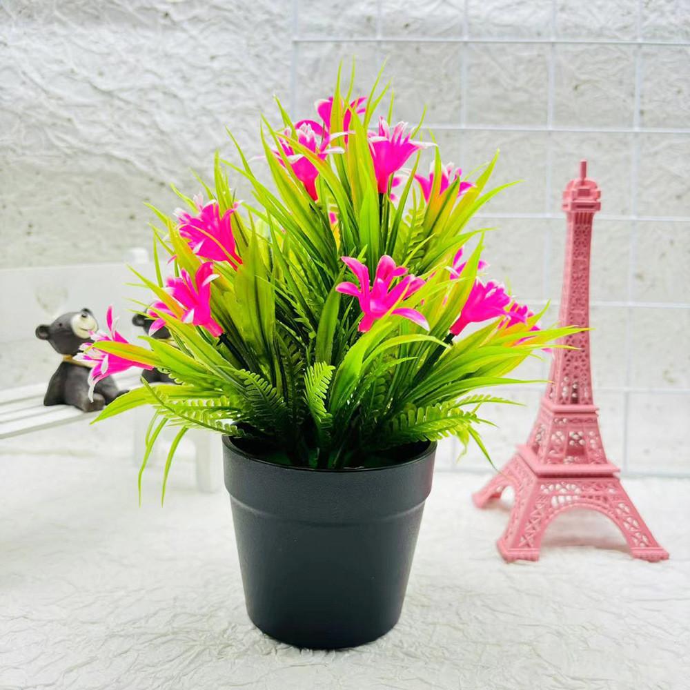 Small Orchid Plant Plastics Potted Plant Window Dressing For Hotel Decor