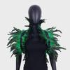Costume Luxury Feather Shawl Punk Halloween Adjustable Feather Shrug Shawl Gothic Retro Shoulder Fake Collar Cosplay Party