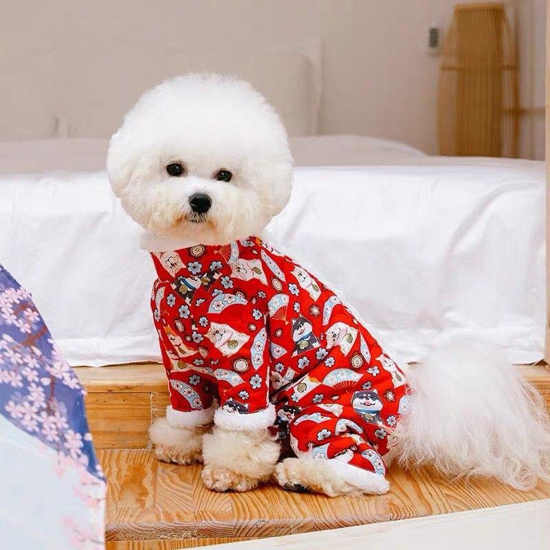 

Все включено толстая одежда для собак, осенне-зимние утепленные штаны с животиком-сумкой для тедди-медведя на четырех лапах, одежда для четырех лап с бархатом. XXL chest 55 back 45 about 14-8.5 kg