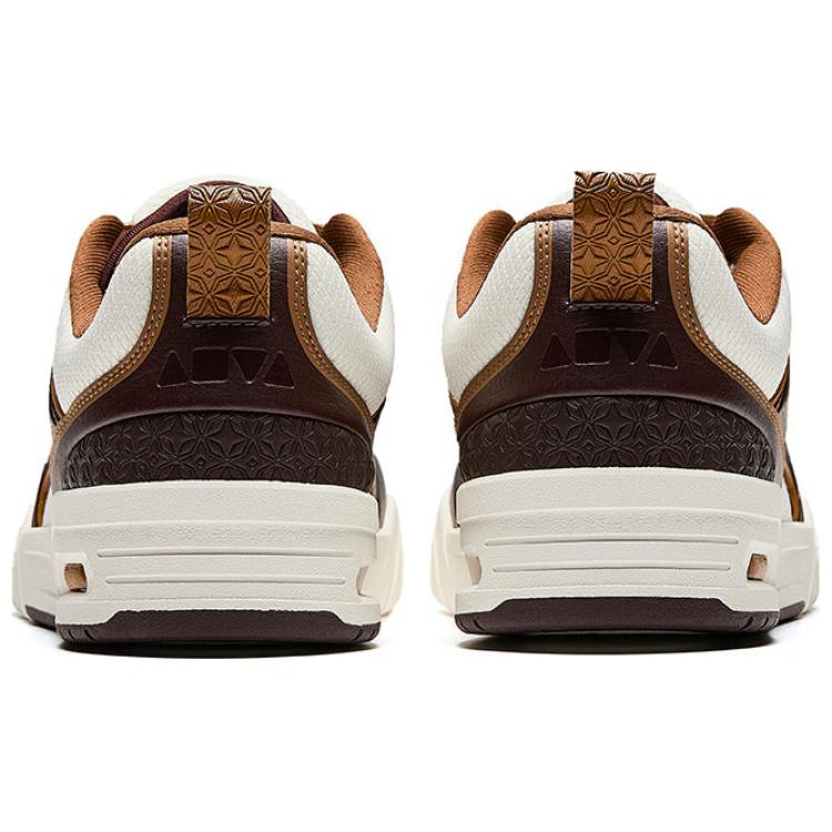 Anta Slip Resistant Abrasion Resistant Low top Skateboard Shoes Men's White/Tan Sneakers 112518040-11
