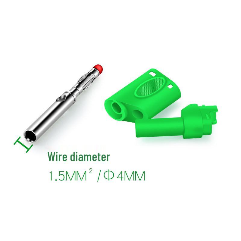 4mm Stackable Safety Banana Plug with Socket, Solder Type