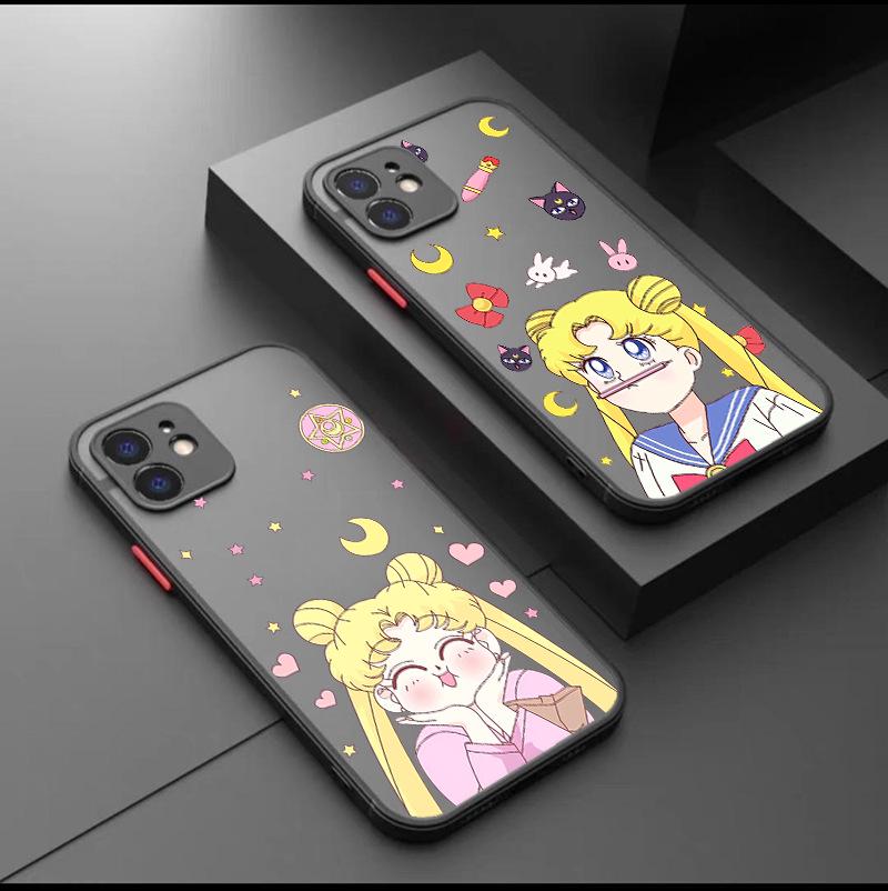 Sailor Moon Demon Slayer 7 Skin Feeling Case for Apple 11 Pro/12 Mini XS.