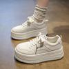 Casual Board Shoes Women's Height Increase 5 New Muffin Thick Soles 2025 Small CM Fashion Versatile Age-reducing White Shoes