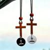 Wooden Cross NFC Bible Cross Pendant Inspirational Daily Encouragement Daily Bible Verse Charm Handmade Prayer Time