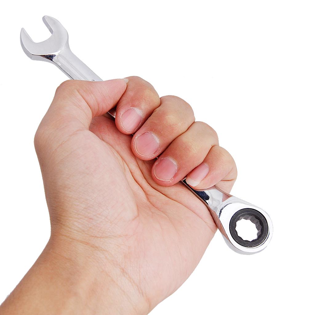 Reversible Metric Ratchet Wrench Socket Hand Spanner Nut Tool 10mm