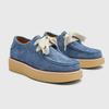 Trendy Fashion French Kangaroo Shoes Commuter Versatile Thick Baseplate Shoes Men's Retro British Square Head Shoes 8706 Blue -J