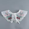 Vintage Ruffle Women Detachable Collar Tie Necklace Detachable Lapel Shirt Fake False Collar Woman Lace Tie Neckwear Nep Kraagie
