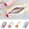 Large Capacity Cream Swiss Roll Plush Pencil Case High Aesthetic Desktop Stationery Box  Gift