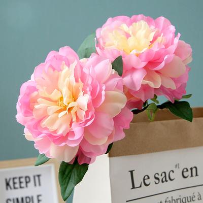 1 Stück Kunstblume DIY Künstliches Pfingstrosen-Bouquet Dekor Heimtischdeko Hochzeitswandmaterialien Florale Seidenblumen Brautstrauß