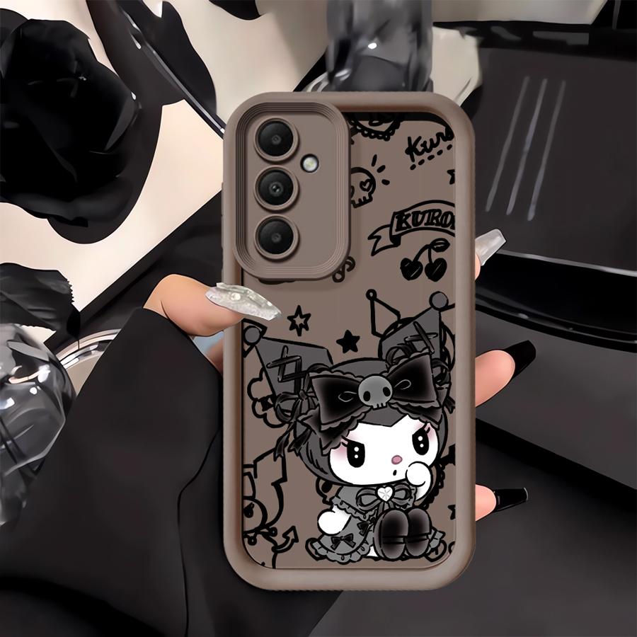 Case for Samsung Galaxy A56 A55 A25 A26 A21s A35 A52 A54 A73 A32 A22 A36 A24 Phone Cover Sanrio Cool Kuromi