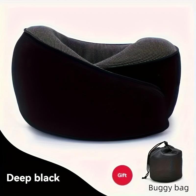 1pc Comfortable Memory Foam Travel Pillow with Breathable Cover - Lightweight, Medium Firmness, Machine Washable - Perfect for Airplane, Office