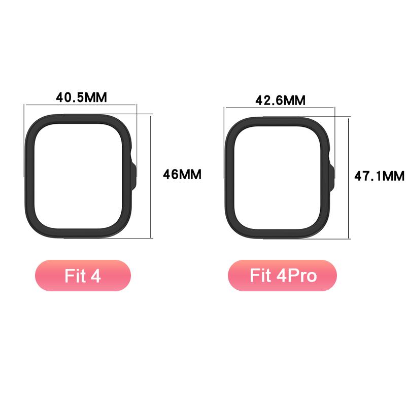 PC Hollow Case Glass For Huawei Watch Fit 4 Pro Smartwatch Screen Protector Frame Bumper for Huawei Fit 4  Cover Shell