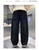 Boys' Spring/Autumn 2025 Velvet Sports Pants: Trendy, Loose Street-Style for Kids