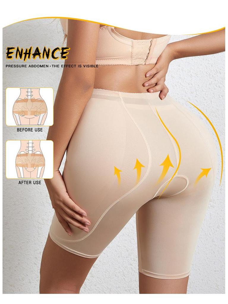 Women's Mid-Waist Tummy Control Shaping Thong with Hip Lift and Open Butt Cincher - Plus Size