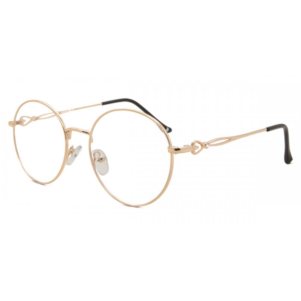 Full Rim Round Gold Smartbuy Collection Grosmorne L120c Fashion Unisex Eyeglasses