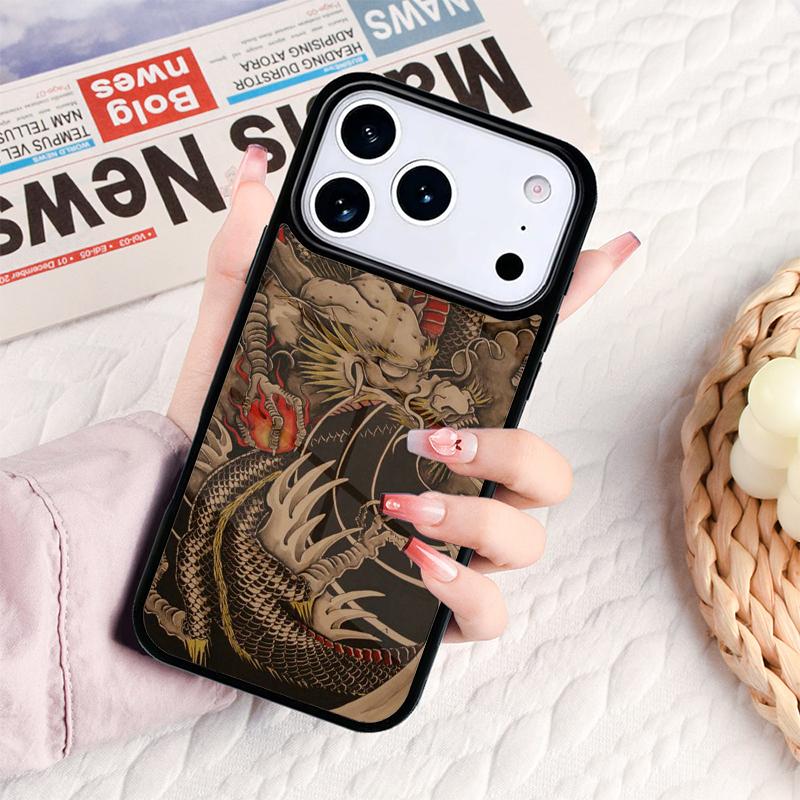 Ancient Japanese Dragon Phone Case For IPhone 17 16e 15 14 13 12 11 Pro Max Air Mini Soft Protective Cover