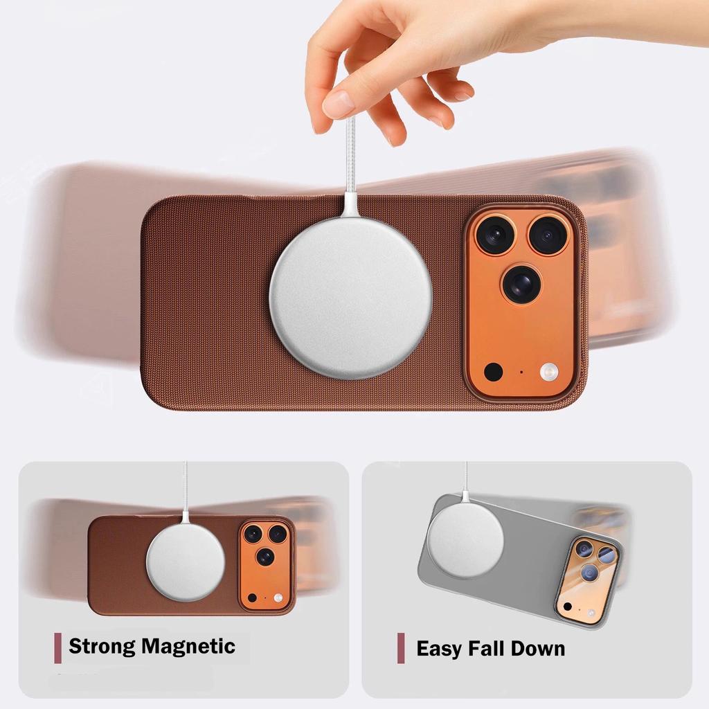 Official Tech Woven Fabric Case For iPhone 17 16 15 14 13 Pro Max For MagSafe Charging Magnetic Soft Solid Shockproof Cover