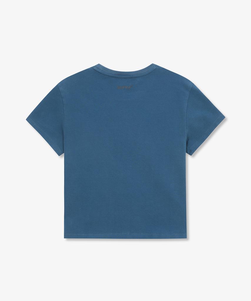 SUPRA Women'S Spray Graphic Point Crop T-Shirt (Blue)