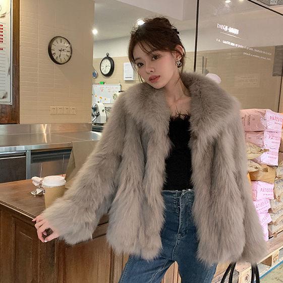 Imitation fox hair artificial fur winter coat light warm thickened short wool coat