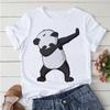 Summer Tshirts Cartoon T shirt women Kawaii Panda Yoga Print Cute Women tee-shirt Short Sleeve Tee Ladies Casual Tops T-shirt