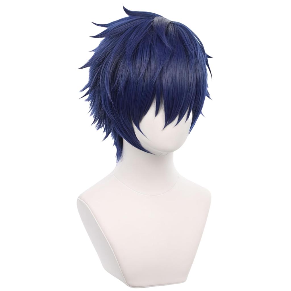 iirukaa Ensemble Stars Jun Sazanami Cosplay Wig Heat for 2D Halloween Disguise Wig, Wig, Net, Resistant, Photography, Events, Costumes,