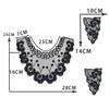 Black Embroidered Mesh Organza Front Collar Collar Sewing Lace Diy Decorative Dress Wedding Dress Accessories