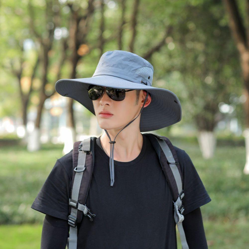 Foldable Large Brim Sun Hat Polyester UV Protection Hat Female Fisherman Hat  Fishing