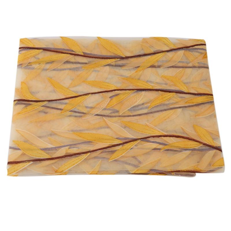 

2 Panels Green Willow Leaves Curtain Print Design Sheer Pattern Voile Panel Drape Room Window Curtains Home Textiles