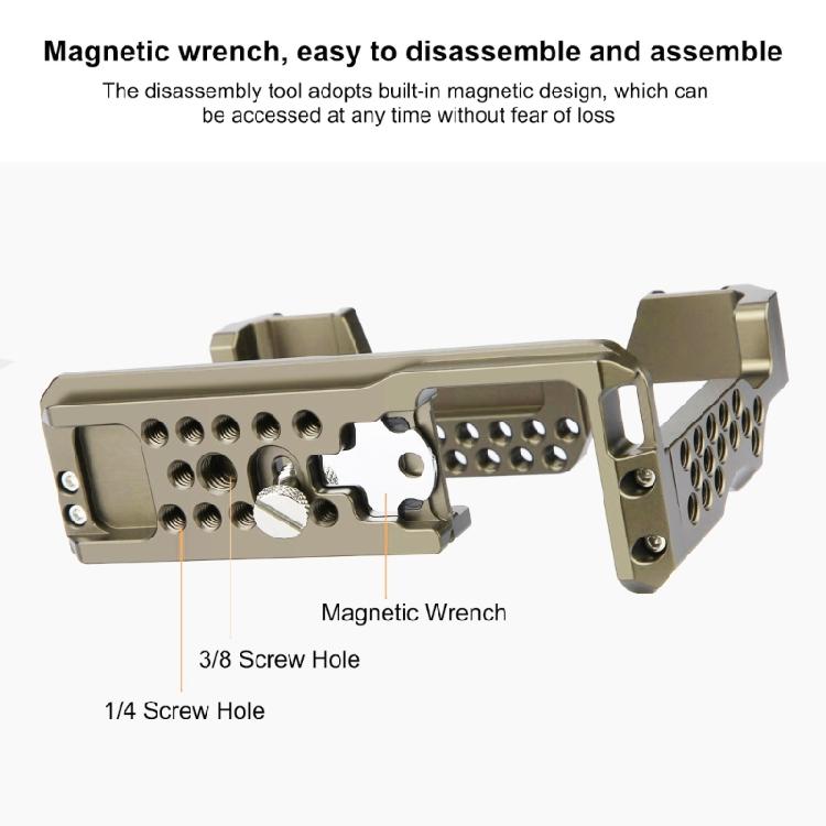 Lightweight Aluminum Camera Stabilizer Cage for R5/R5C Professional Use Durability Construction Accessories Integration