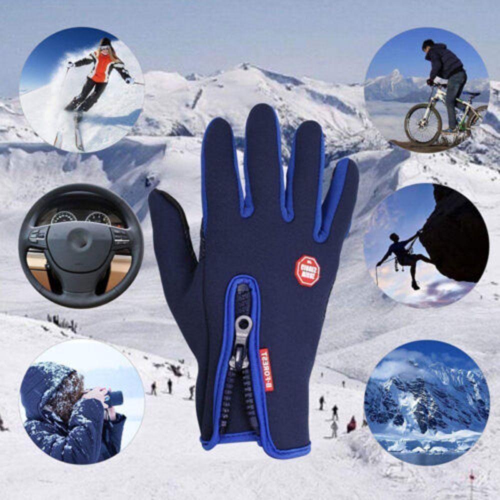 

Противоскользящие женские зимние теплые перчатки для холодной погоды, велосипедные перчатки, лыжные перчатки, варежки с сенсорным экраном