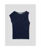 Anggae Wave Knit Top Navy