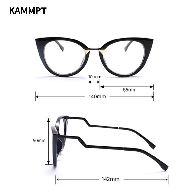 Oversized Cat Eye Glasses Frame Stylish Vintage Round Women Eyeglasses Trendy New Non-prescription Optical Eyewear