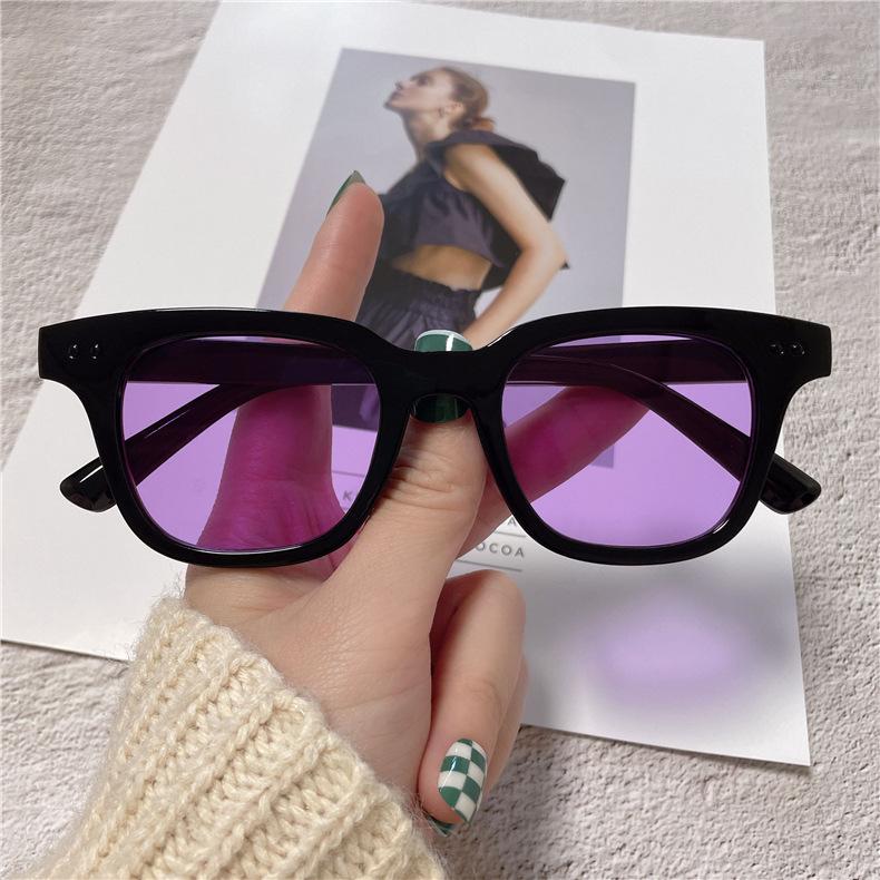 

Vintage Square Sunglasses Women Brand Designer Blue Gules Sun Glasses Female Fashion Plastic Small Frame Glasses Uv400 Eyewear as picture