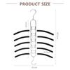 Metal Clothing Hangers, 5 Layers Anti Slip Padded Closet Organizer,Space Saving Magic Drying Rack, Heavy for Coat Suits Sweaters