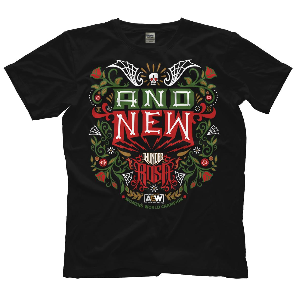 Thunder Rosa - AND NEW AEW Official T-Shirt S разноцветный